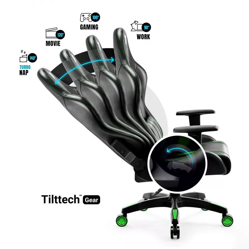 Diablo X-One 2.0 Normal Size gamingstoel zwart, groen