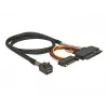 Delock kabel SFF-8643 stekker > U.2 SFF-8639 bus + SATA stroomaansluiting 50 cm (84819)