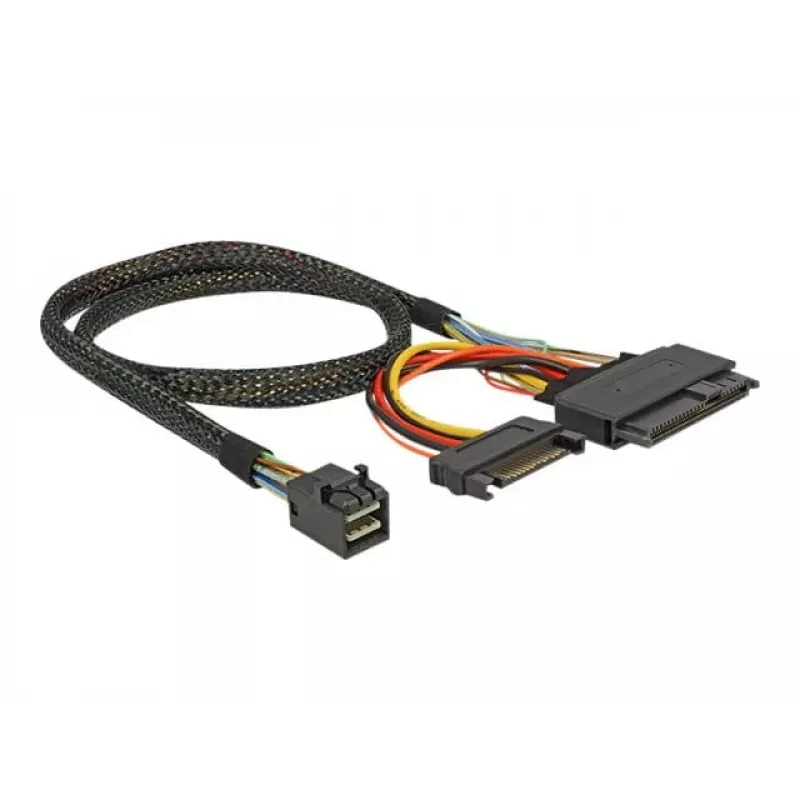 Delock kabel SFF-8643 stekker > U.2 SFF-8639 bus + SATA stroomaansluiting 50 cm (84819)