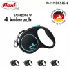 Flexi Automatic riem zwart Design S 5 m, blauw