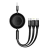 Baseus CAMJ010101 Bright Mirror 2 Series 3-in-1 USB-kabel, 66 W, 1 m, zwart