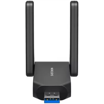 Wi-Fi USB-adapter MERCUSYS MA72XH AX1800 met high-gain antennes, USB-A plug-and-play