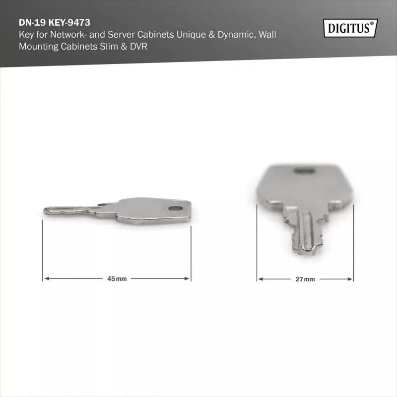 Sleutel voor netwerk- en serverkasten Digitus DN-19 KEY-9473