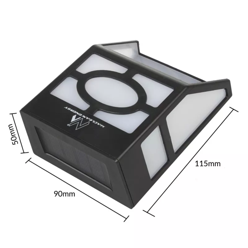 Solar-tuinlamp MACLEAN MCE171 2-delige set LED-solaraangedreven buitenlampen