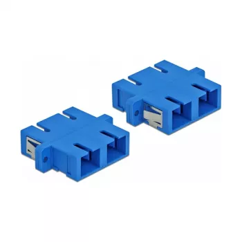 Glasvezelstekker SC bus–bus DELOCK 85991, blauw, 4-pack