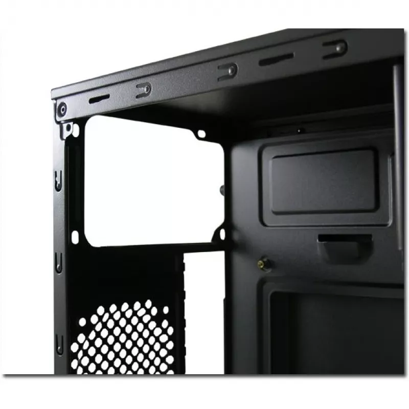 LC Power 2015MB - tower - micro ATX - zonder voeding - zwart - USB/audio (LC-2015MB-ON)