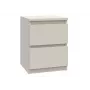 Nachtkastje top e shop MALWA M2 KASJMIR — 2 lades, spaanplaat, kasjmier, 300×300×400 mm