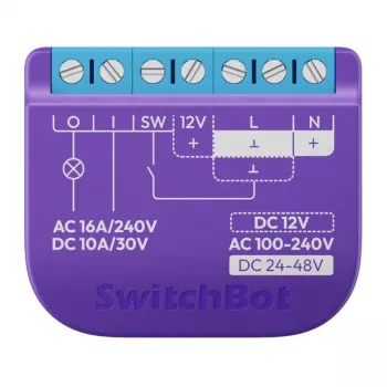 Slim relais SwitchBot Relay W5502300 potentiaalvrij contact voor afstandsbediening van bekabelde apparaten