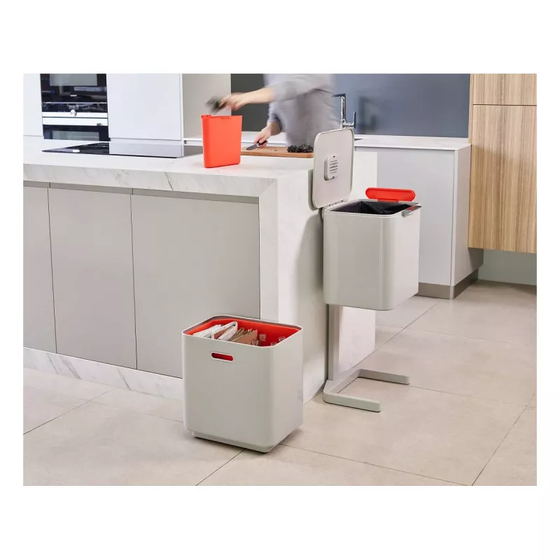 Joseph Joseph afvalbak Totem 60 L steengrijs