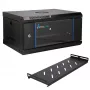 EXTRALINK LITE 4U 530X400 wandmontage-rackkast zwart met legbord