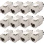 Digitus Cat.6A afgeschermde Keystone-module met intelligente kabelmanager, 12 stuks, zilver