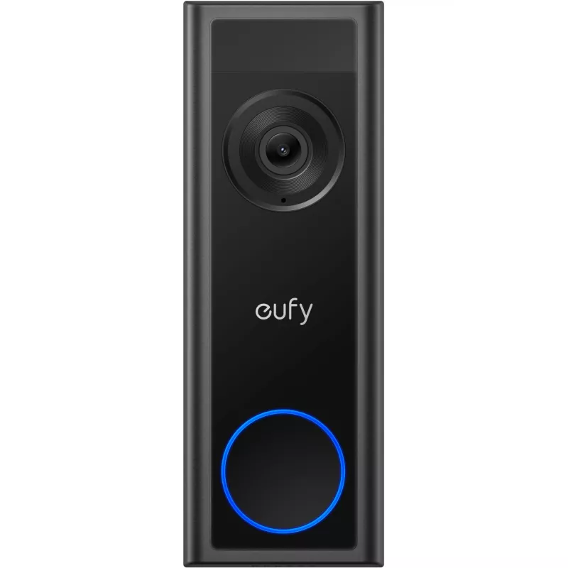 Videodeurbel Eufy C31 2K met microSD-ondersteuning, 2560×1440, 6500 mAh, bedraad & draadloos, zwart