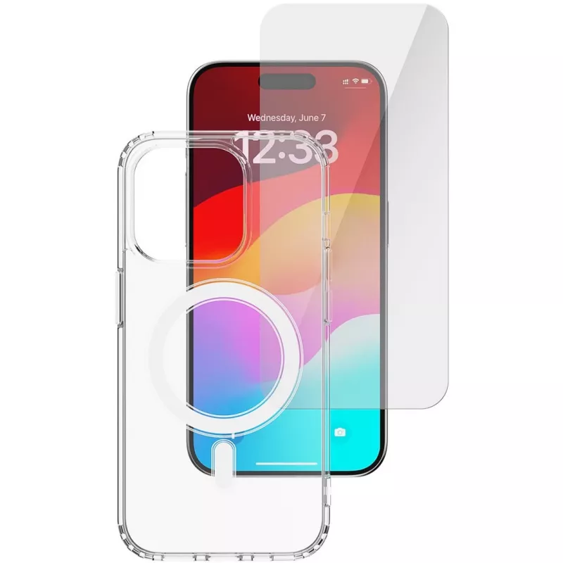 Shell-hoes 4smarts 540606 voor iPhone 15 Plus transparant 17 cm