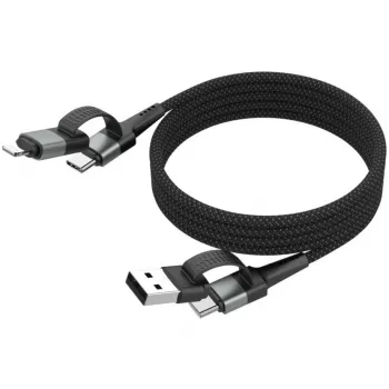 Ansmann magnetische kabel USB-A of USB-C naar Lightning - kabel - digitaal/data