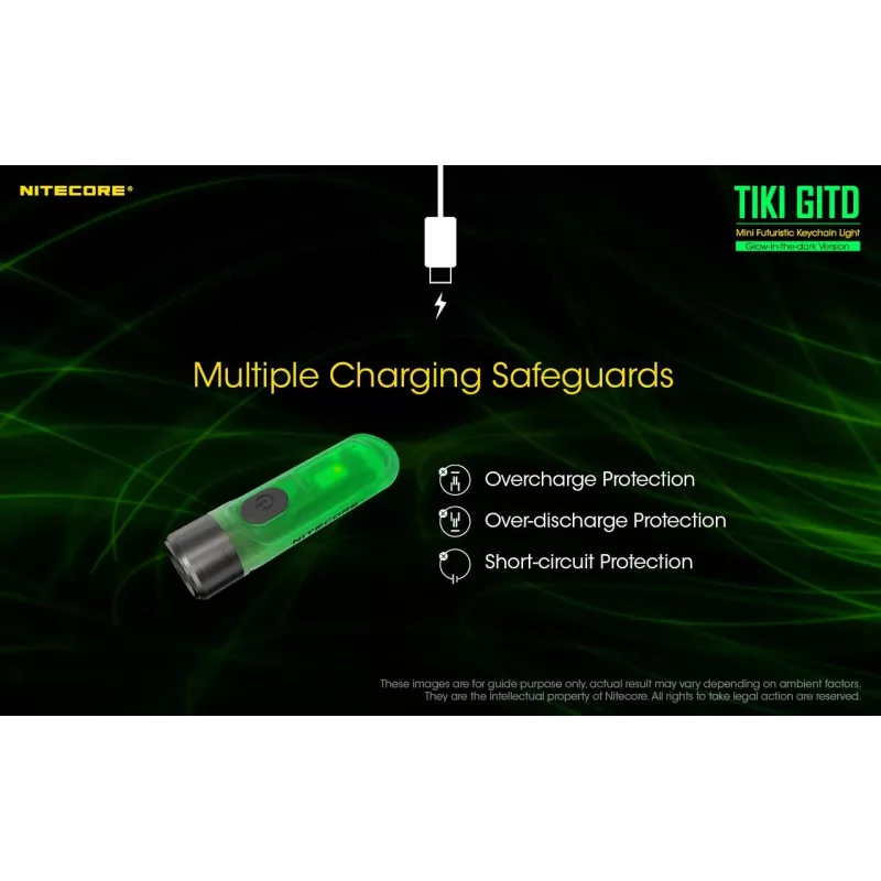 Nitecore TIKI GITD zaklamp, T-serie, 300 lumen