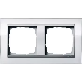 GIRA 2-voudig frame Event Klar, Standard 55, System 55 wit 0212726