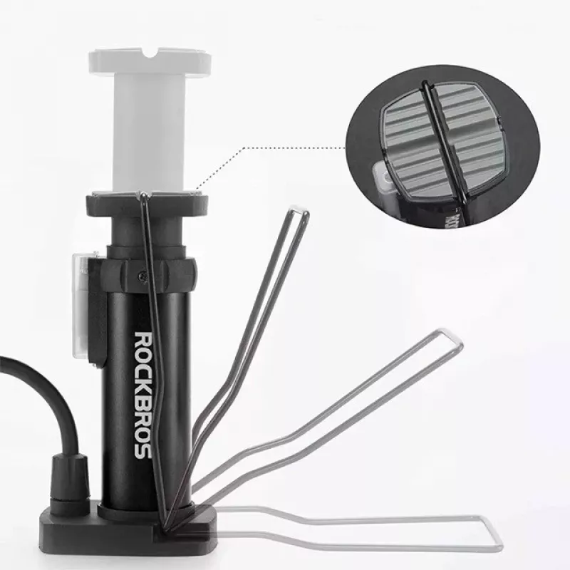 Rockbros 42610002001 fietspomp met manometer zwart