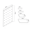 Maclean MC-130 WD houten organizerbord, 40x60 cm, max. 20 kg
