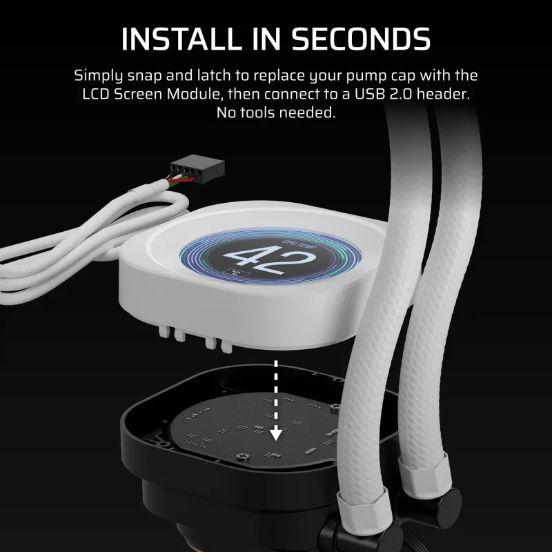 Corsair Nautilus RS vloeistofkoelsysteem wit 78mm