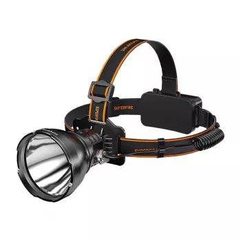 Superfire HL60 hoofdlamp — 2300 lm, 330 m bereik, oplaadbare hoofdlamp