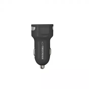 Auto-oplader ESPERANZA EZ110 zwart – 12–24 V ingang, 2× USB-A 2,1 A, Quick Charge 3.0, 36 W
