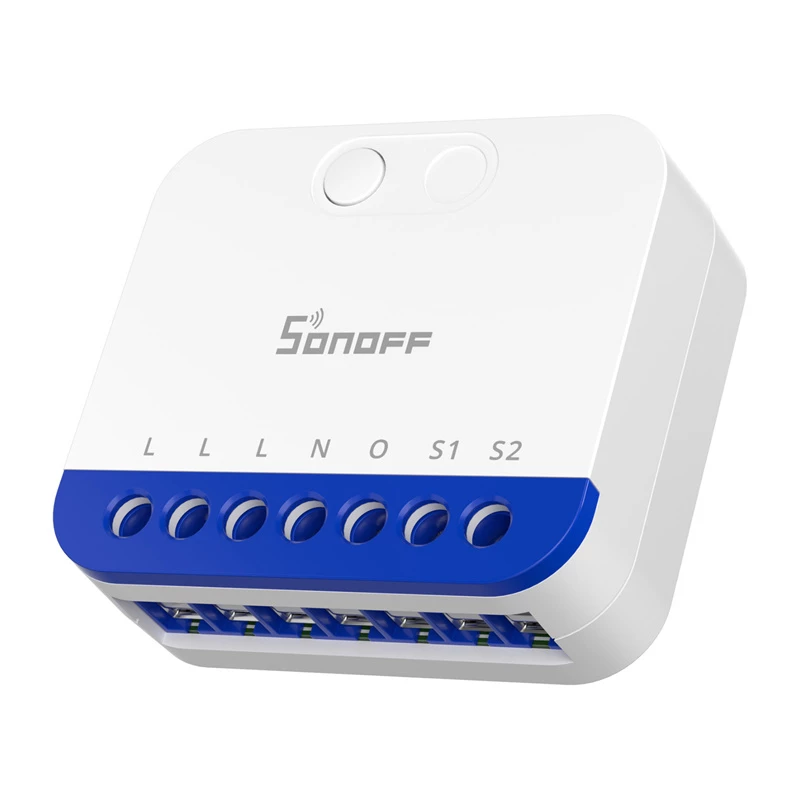 Slimme mini-wifi-dimmercontroller Sonoff MINI‑DIM — compacte inbouwmodule voor het dimmen van LED/licht, Matter-compatibel