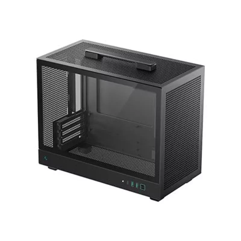 DeepCool CH160 PLUS R-CH160-BKNGM0-G compacte (SFF) computerbehuizing, Mini-ITX/Micro-ATX, gehard glas, zwart
