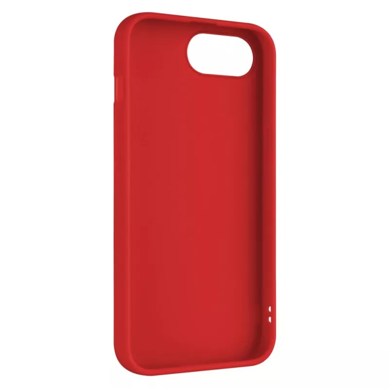 FIXED telefoon-achtercover voor Apple iPhone 16e, rubber, rood, slank beschermhoesje