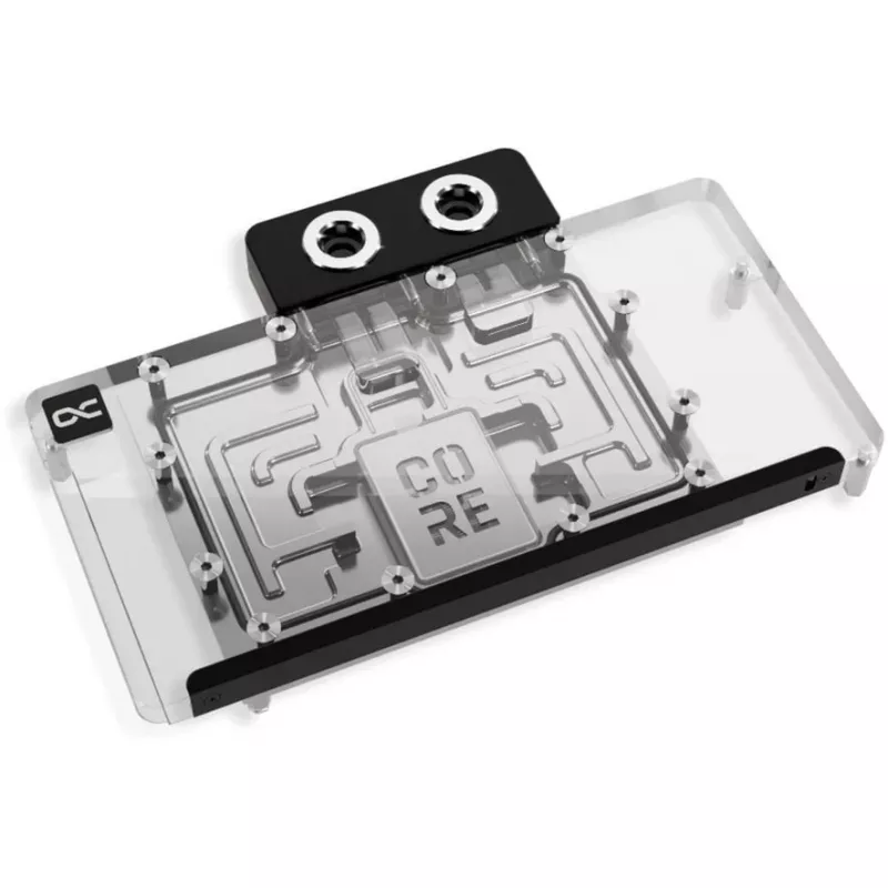 Grafische kaart waterkoeler Alphacool Core RX 9070 XT Hellhound+ Transparant Chrome met backplate