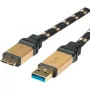 ROLINE Gold USB 3.0-kabel, USB A-stekker - USB 3.0 Micro B-stekker 2,0m (11.02.8879)