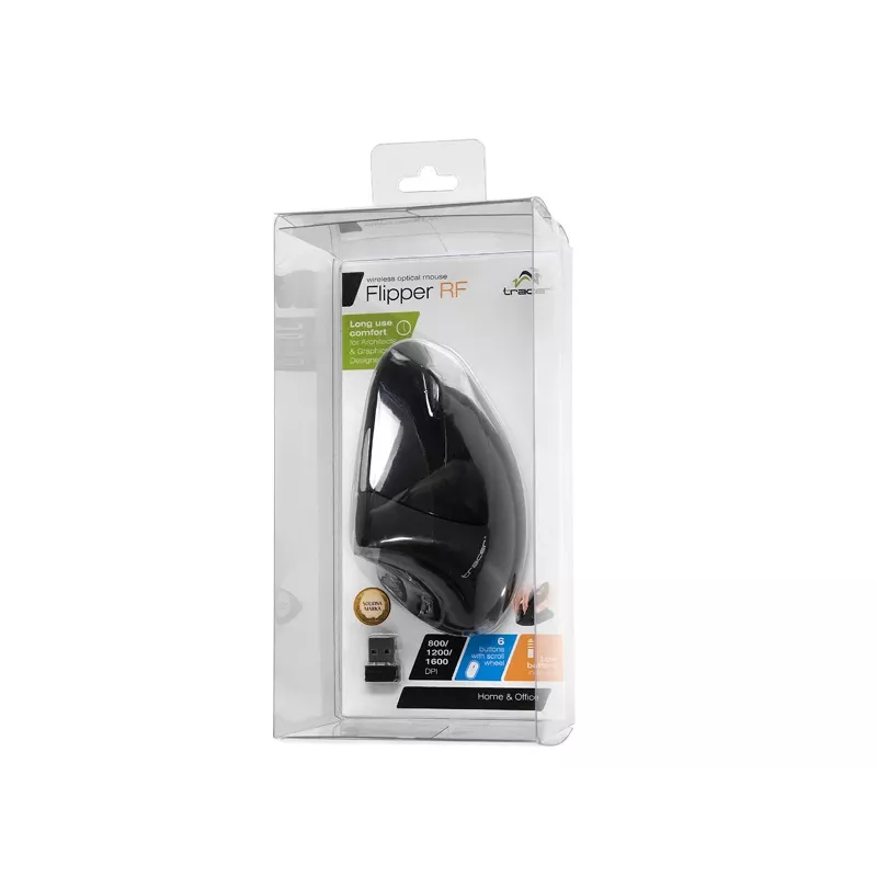 Tracer Flipper muis voor rechtshandigen RF draadloos optisch 1600 DPI