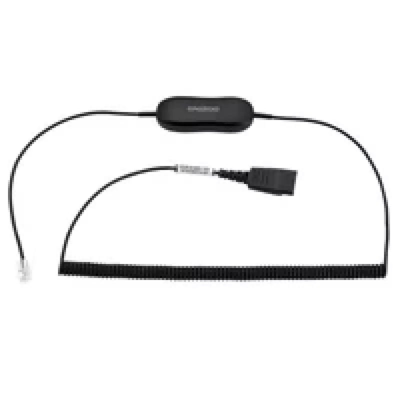 Jabra GN1218 AC 2m spiraal, kabel, zwart