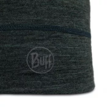 Beanie Buff Merino Lightweight Multistripes Forest — Buff lichte merinowollen muts, unisex, donkergroen, 125 g/m²
