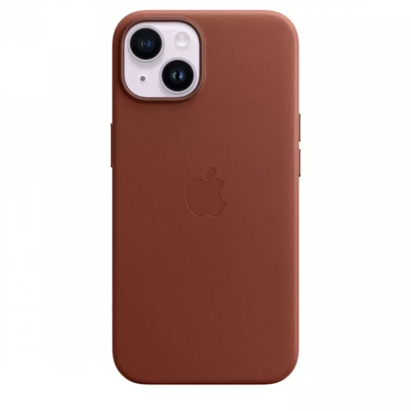 Apple | 14 Leder Case met MagSafe | Case met MagSafe | Apple | iPhone 14 | leer | Umber