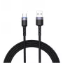 Datakabel Tellur USB naar Type-C LED nylon gevlochten 1,2 m zwart