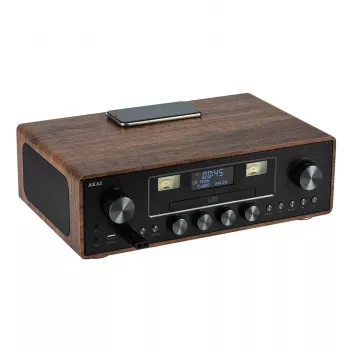 Micro-hifi-systeem AKAI AM-100 RHAPSODY — compact audio-minisysteem met ingebouwde versterker en cd-/USB-weergave