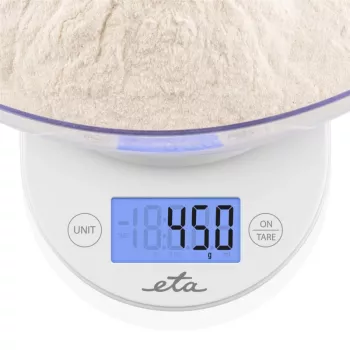 ETA | keukenweegschaal met kom | ETA577090000 Mari | verdeling 1 g | displaytype LCD | wit