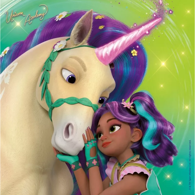 Puzzel Ravensburger Unicorn Academy – 3 x 49 stukjes, set voor kinderen