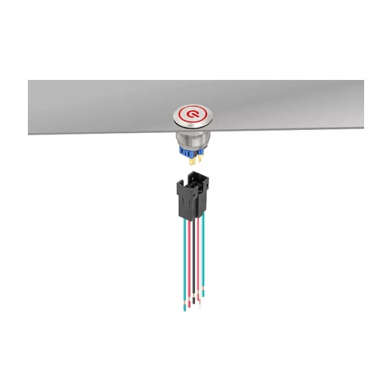 Delock 90790 Aansluiting voor 25 mm 6-pins drukknop of schakelaar