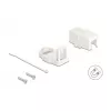 Delock 85841 Lege Keystone-behuizing, 1 poort, magnetische voet, wit