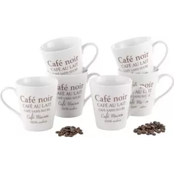 Esmeyer koffiekopjesset 6 stuks, model 302-007, 0,25 l inhoud per kopje