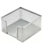 Notitieblokhouder Forpus, 9,5 x 9,5 cm, zilver, geperforeerd metaal 1005-007