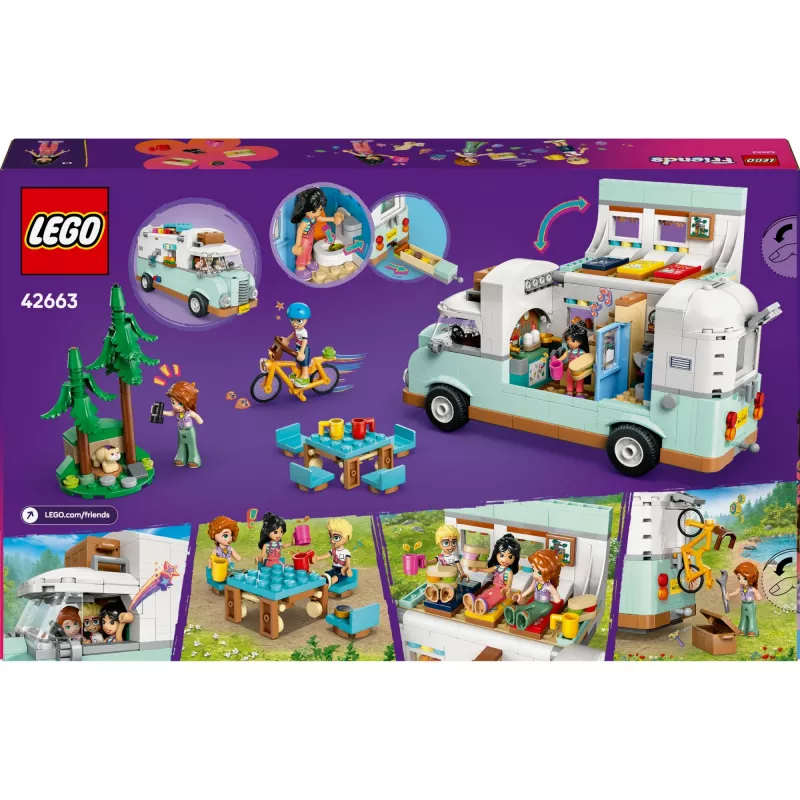 LEGO Motor Home set 42663 — LEGO Friends camper, 778 onderdelen, 3 minipoppen, vanaf 7 jaar