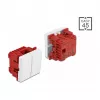 Drukschakelaar DELOCK Easy 45 1P wit – 250 V AC, 10 A, 45×45×37 mm