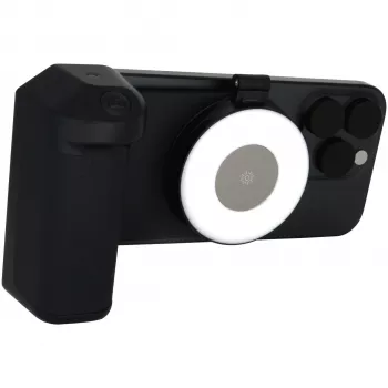 Selfielamp RealPower Selfie MagFree LED zwart wit ABS PU