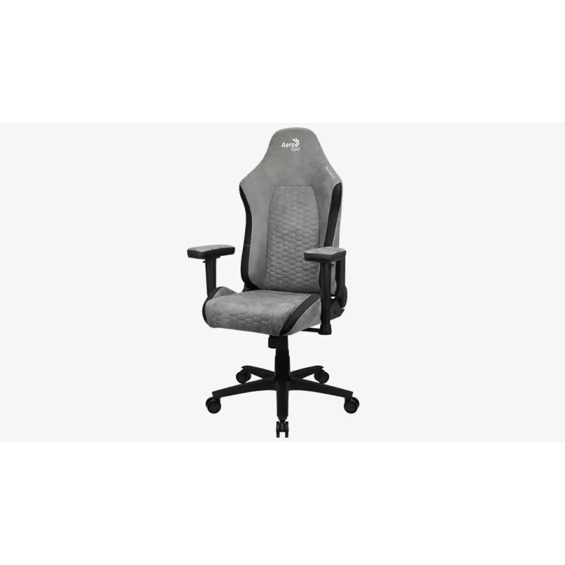 Aerocool Crown AeroSuede universele gamestoel met gevoerde zitting, steengrijs