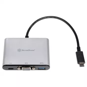 Externe videoadapter SILVERSTONE CH7517 USB-C naar VGA (Chrontel CH7517) externe display-aansluiting