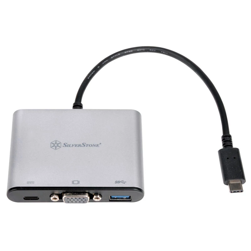 SilverStone SST-EP06C USB 3.1 Type-C naar VGA / USB Type-C / USB Type-A adapterhub