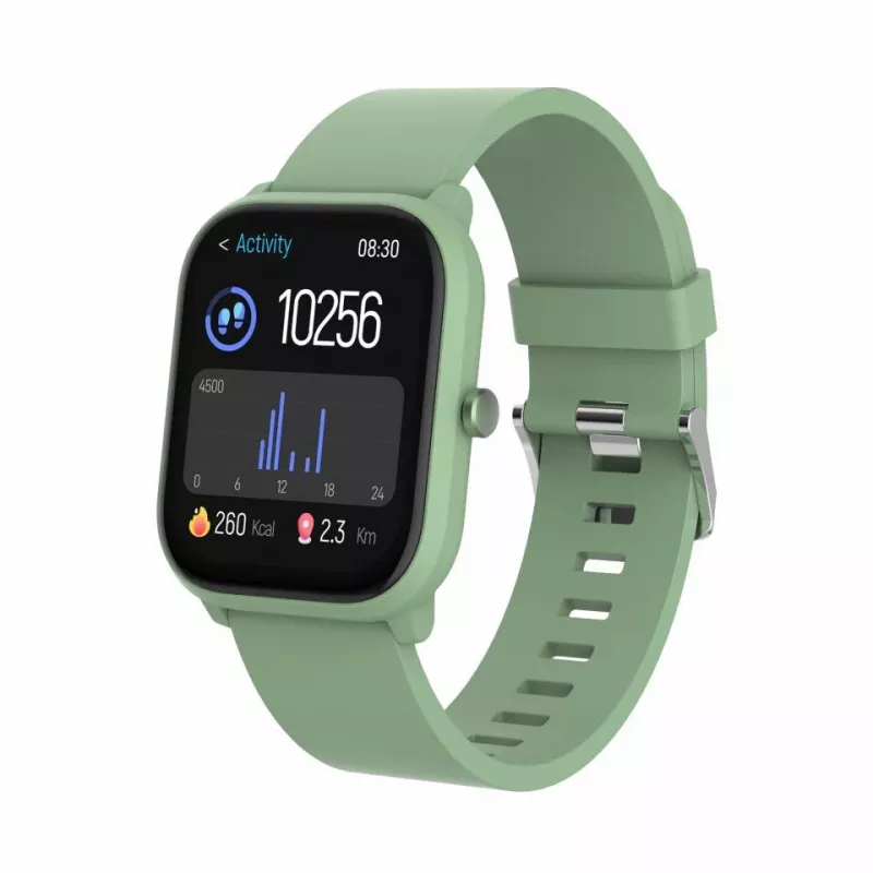 Smartwatch DENVER SWK-120GN met fitnesstracking en ondersteuning voor meldingen, groen