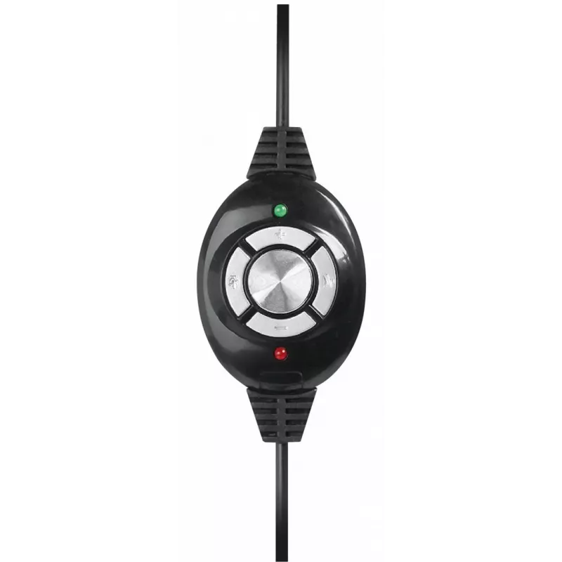 Hoofdtelefoon MEDIA-TECH MT3573 bedraad binaural opvouwbaar met beugelmicrofoon, 1,9-m-kabel, USB, zwart
